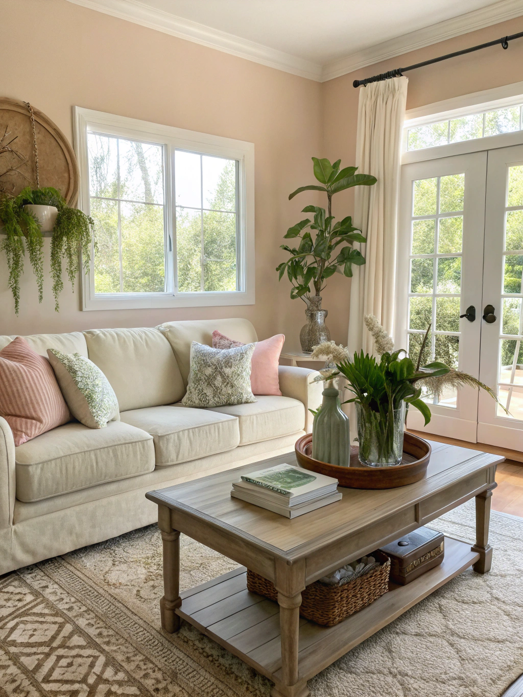 A bright, organized living space representing a successful and peaceful senior transition